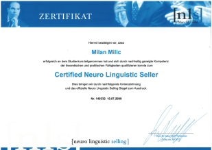 NLS Certificate - Neuro Linguistic Seller